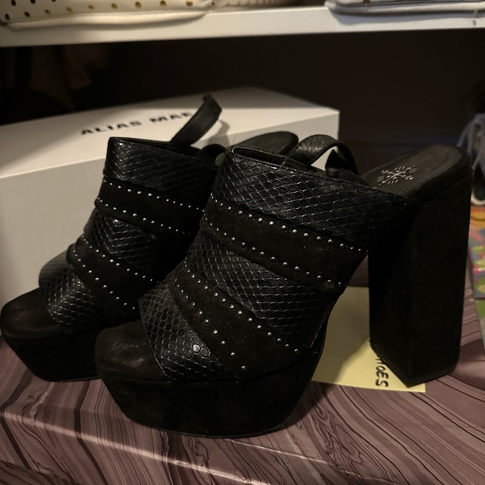Free People Black Heels